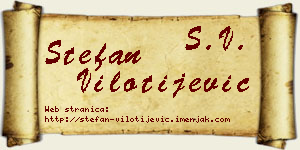 Stefan Vilotijević vizit kartica